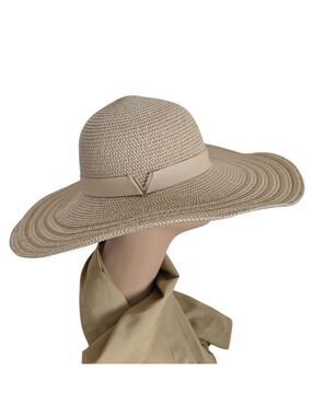 Vince Camuto Wide Brim Floppy Sun Hat Natural Beige